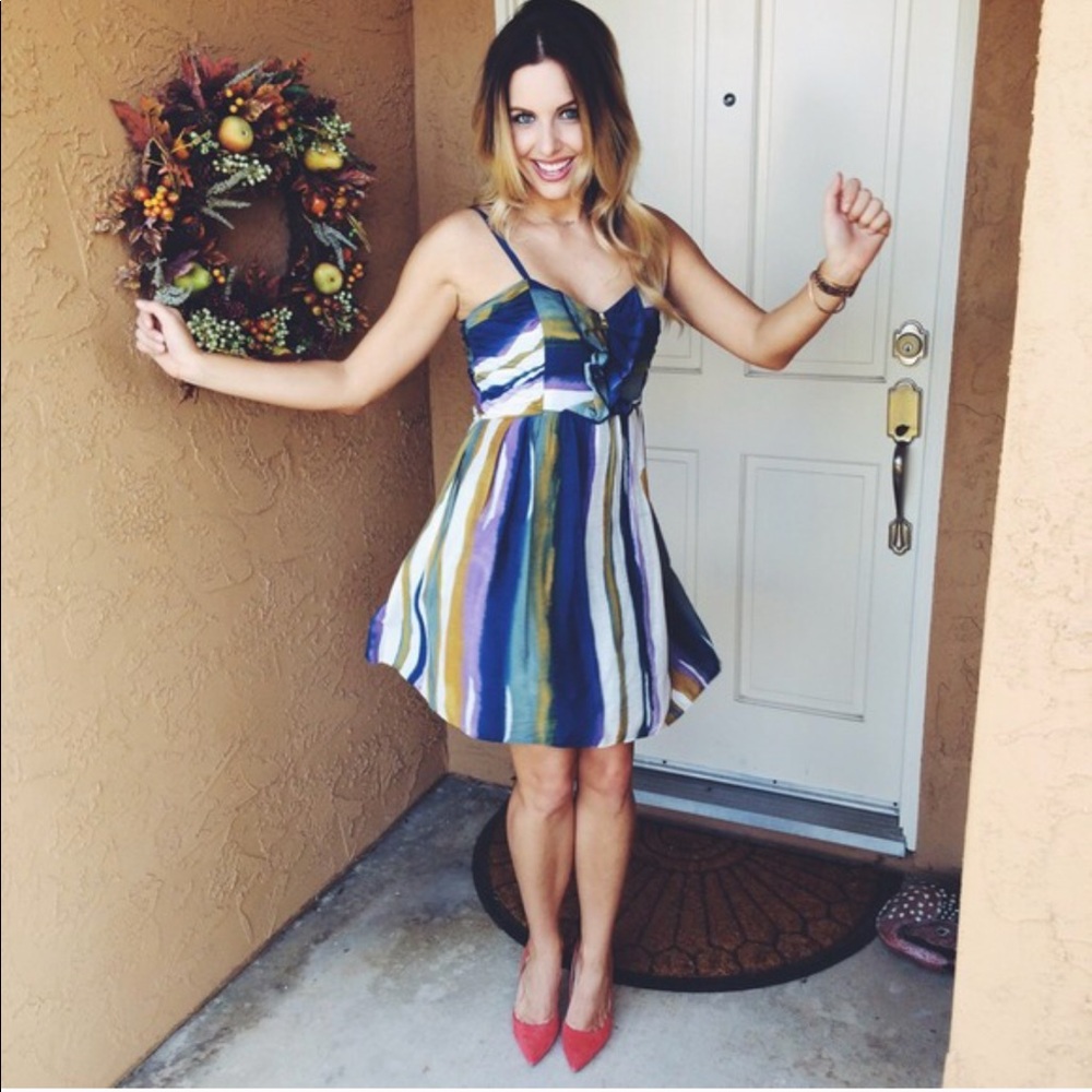 SOLD - Marc New York Watercolor Flirty Dress